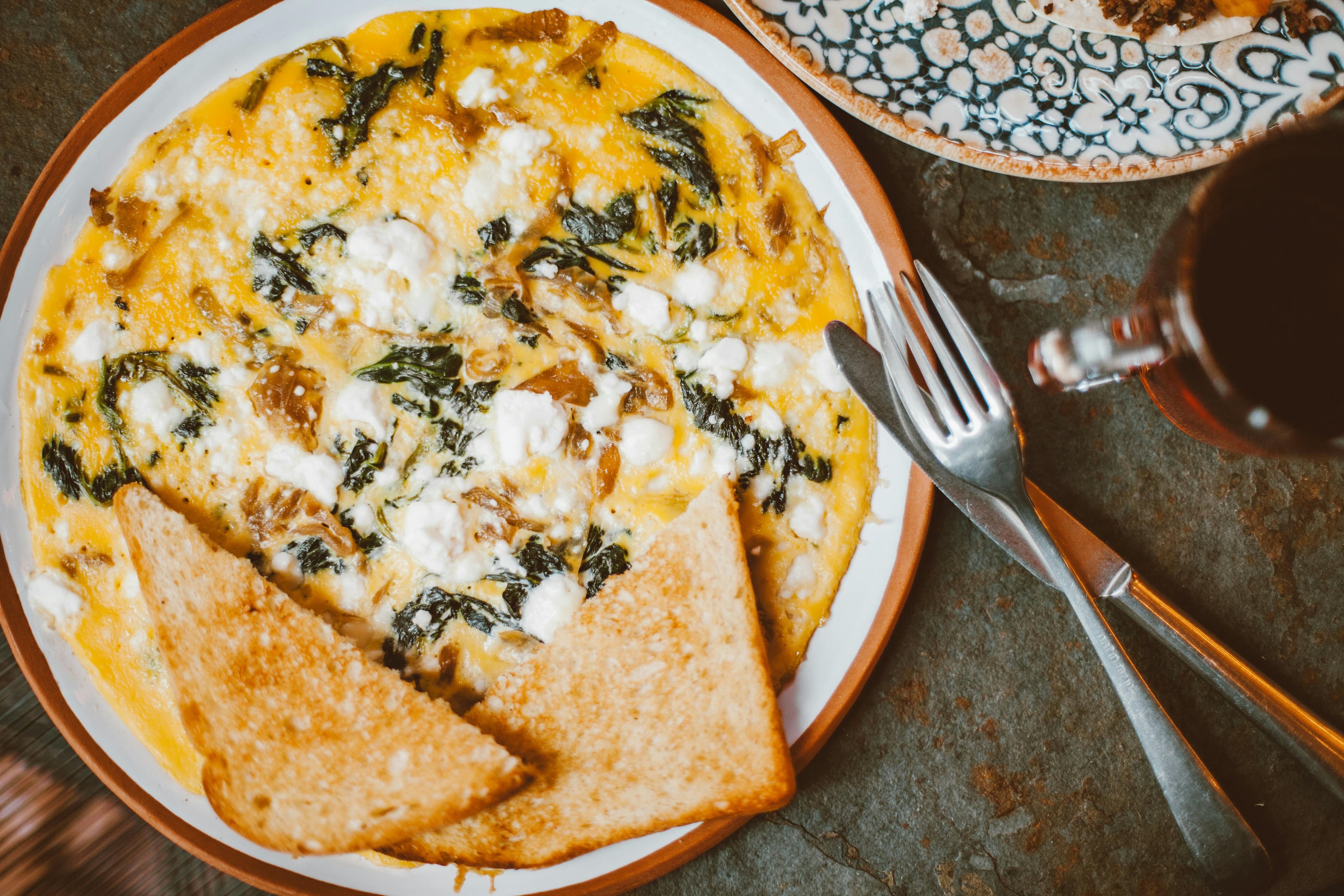 Spinach and Goat Cheese Omelette